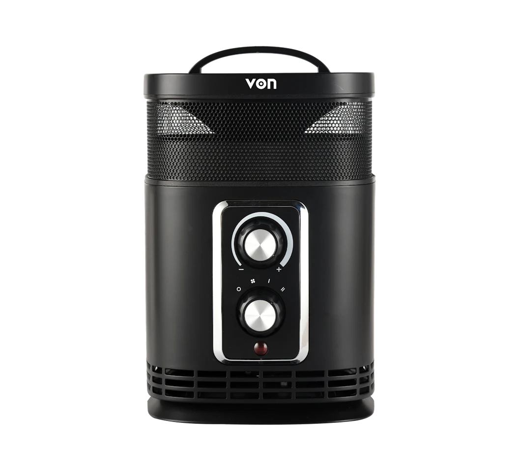 Von VHF152MLK Fan Heater, 1500W - Black