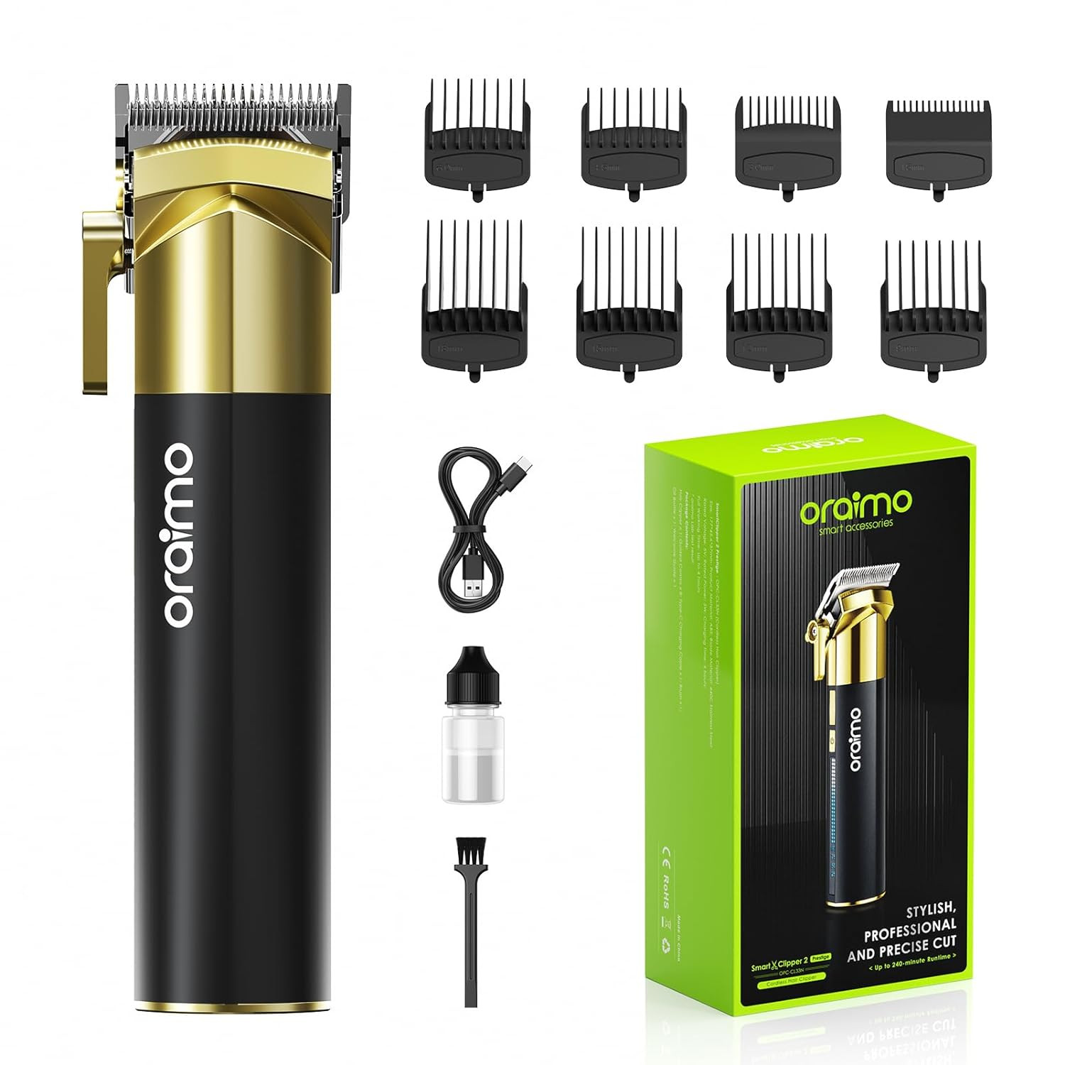 Oraimo OPC-CL33N Clipper - Black - Get FREE Type-C Cable