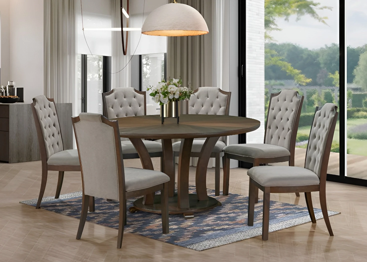 DINING SET 6 SEATER (3227+8204)