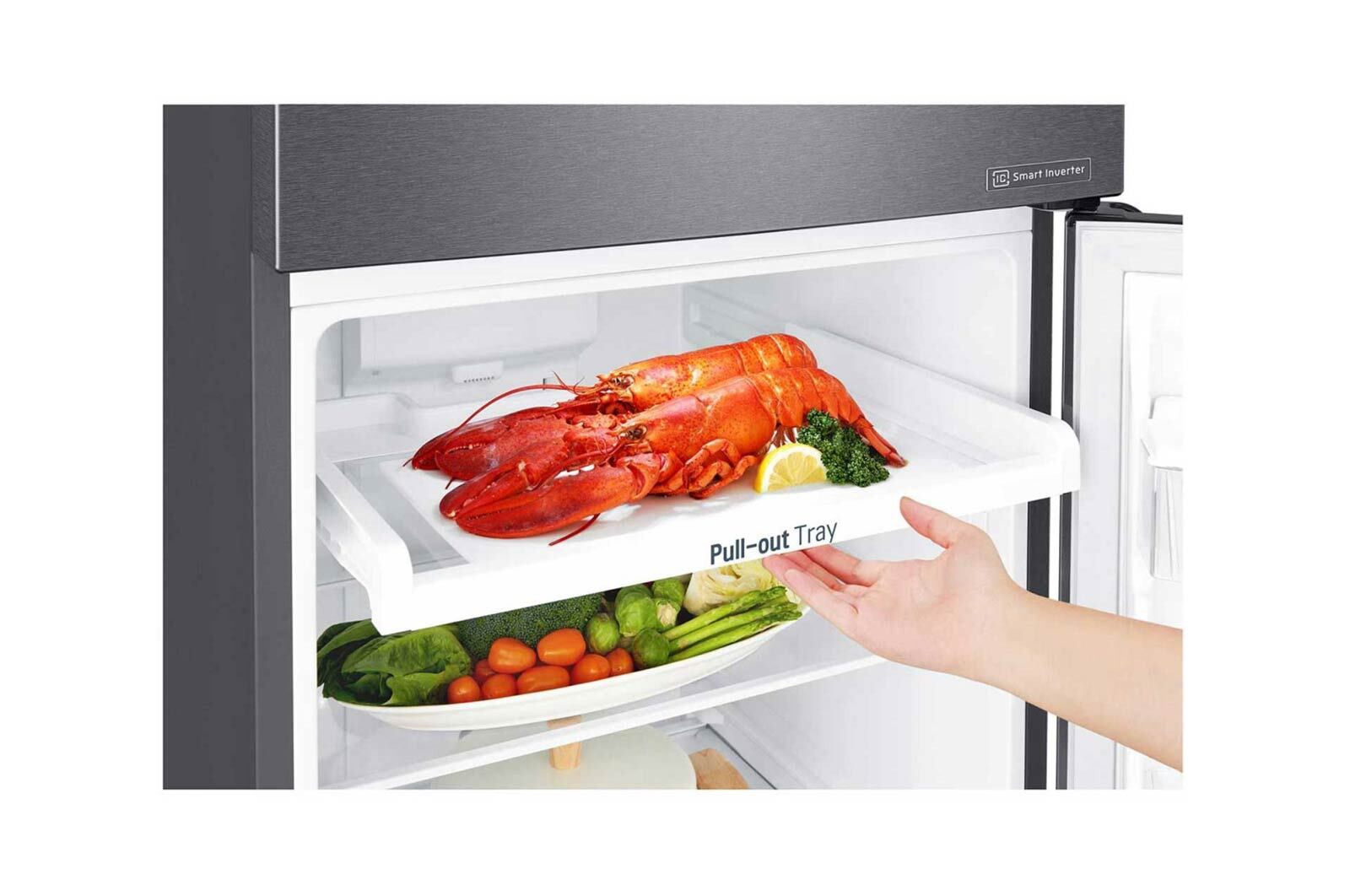 LG GN-B202SQBB Top Mount Freezer Fridge, 187 L - Smart Inverter Compressor, Multi Air Flow, Moist Balance Crisper™