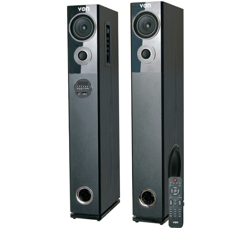 Von 2.0CH Bluetooth VEA2402ET Active Speakers 240W Tall boy Subwoofer