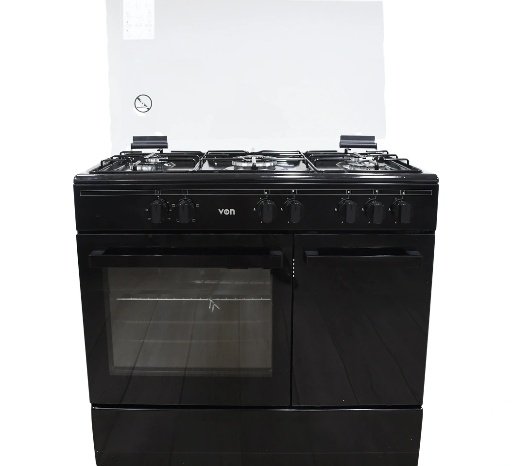 Von 5 Gas Cooker - VCF965031NSK, Black