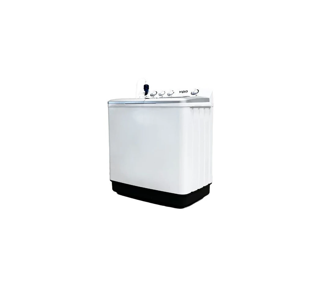 Von VWM-13AHK Twin Tub Washing Machine, White - 13KG