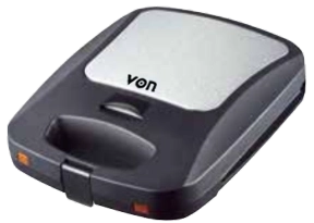 Von VSM421AK Sandwich Maker 4 Slice, 1200W - Black