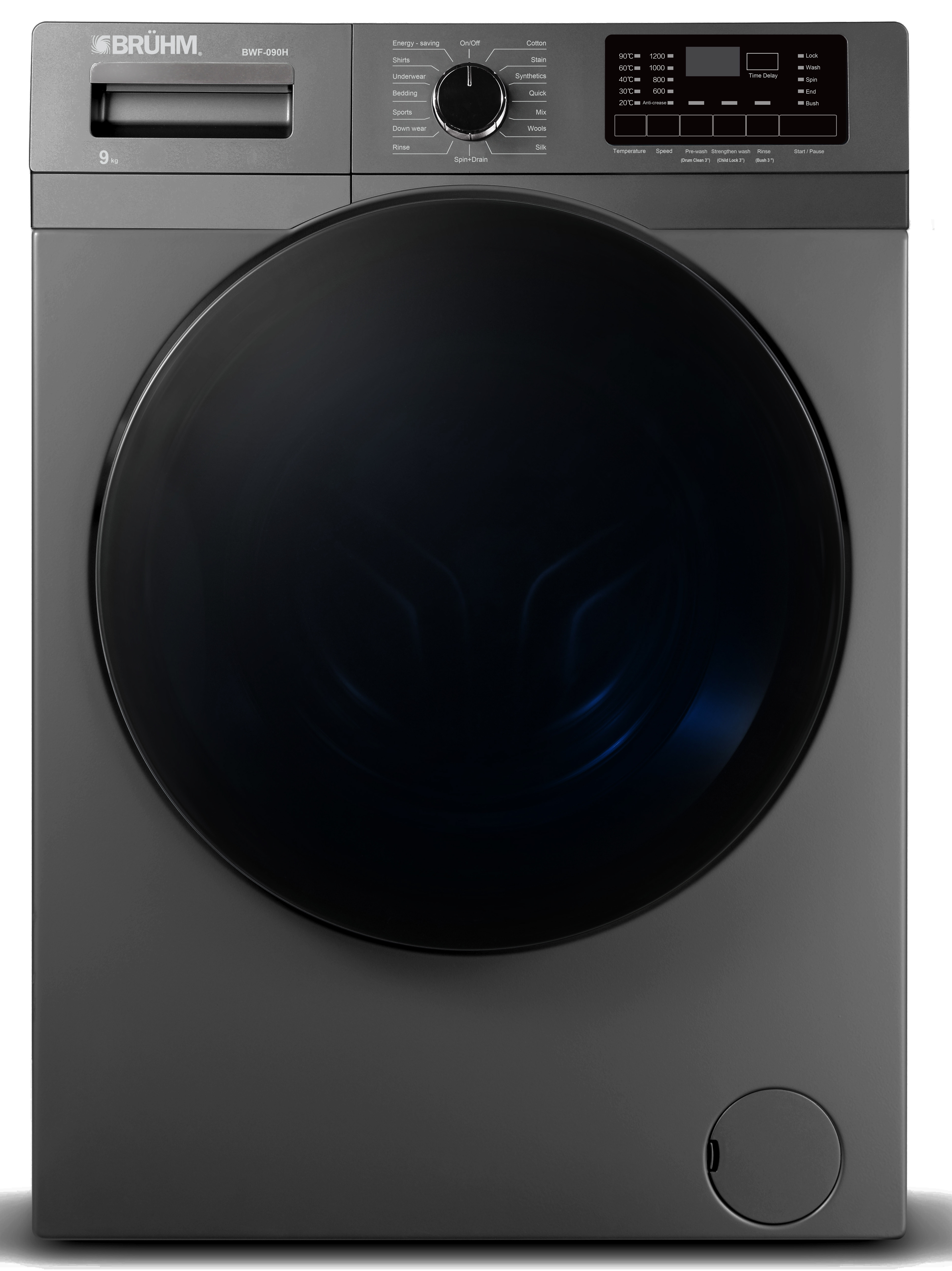 BRUHM FRONT LOAD WASHER 9KG BWF-90G