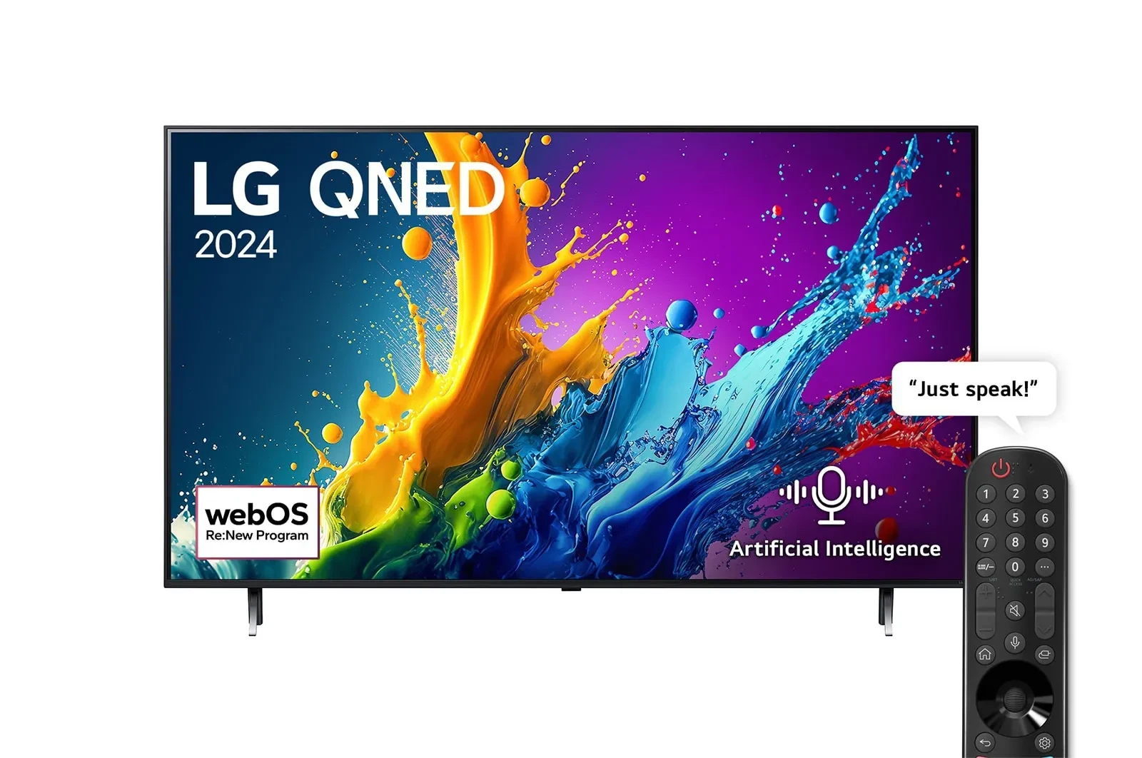 LG 55" 55QNED80T6B QNED TV 4K UHD, webOS, MAGIC REMOTE, SMART, AI ThinQ