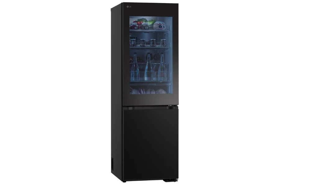 LG GC-V459FSKW Bottom Freezer Refrigerator, 349l - Black, Smart ThinQ™