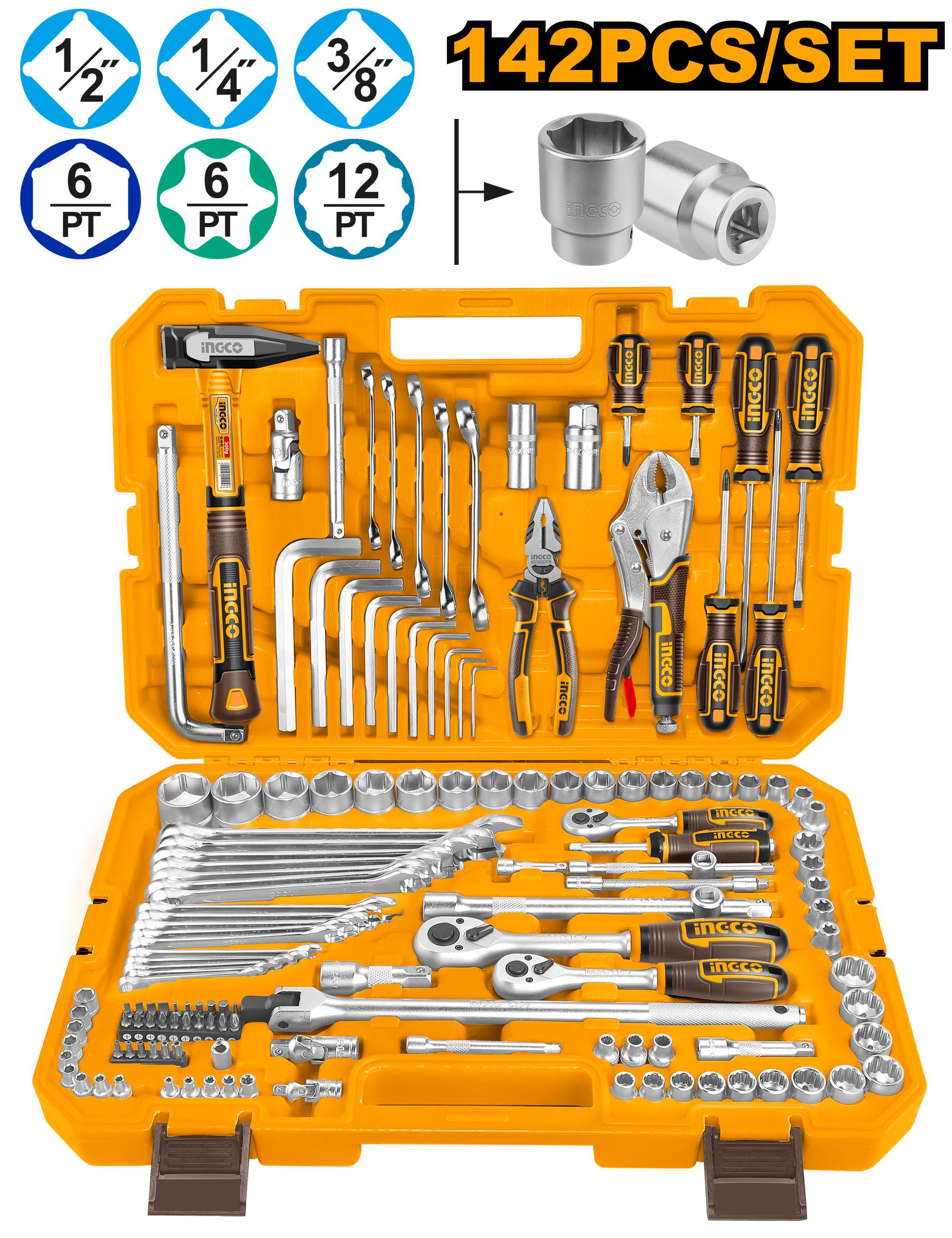 INGCO COMBINATION TOOL SET 142PCS HKTHP21421
