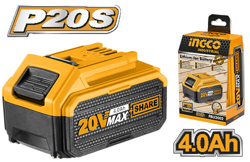 INGCO BATTERY 20V X 4.0AH FBLI2002