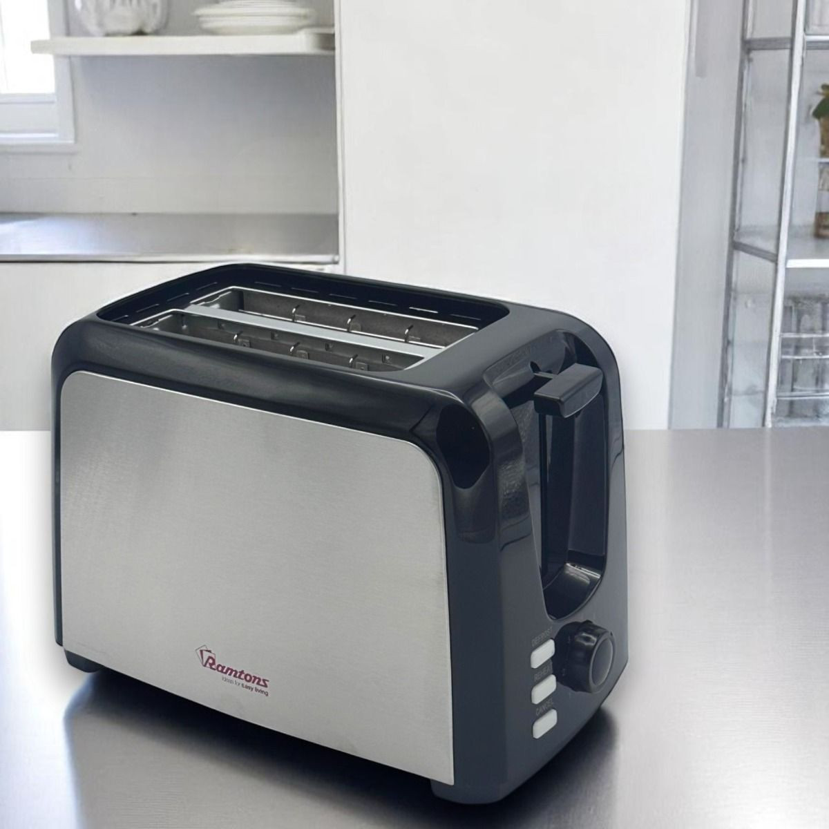 RAMTONS 2 SLICE POP UP TOASTER STAINLESS STEEL-RM/564