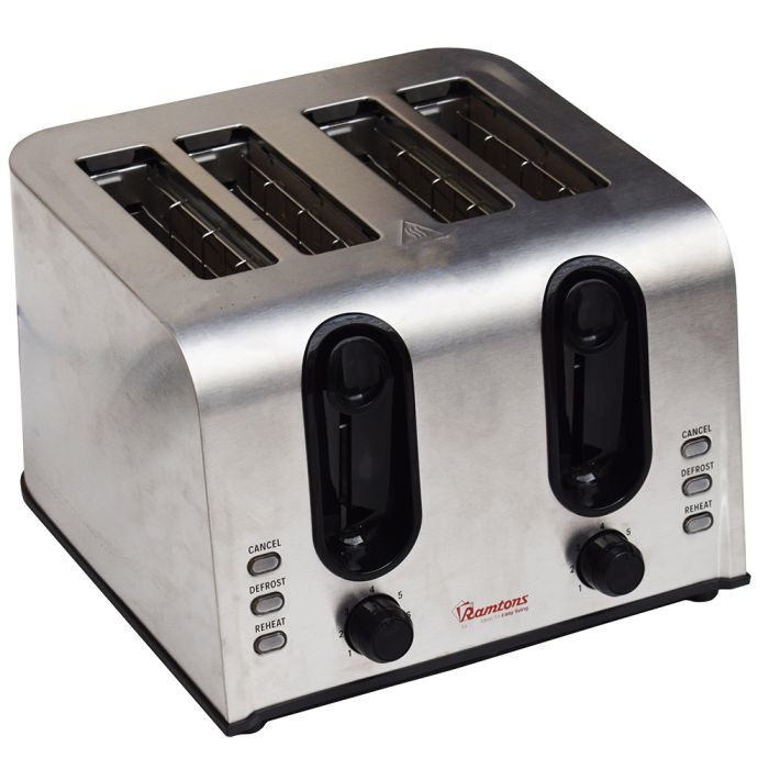 RAMTONS 4 SLICE POP UP TOASTER STAINLESS STEEL-RM/678