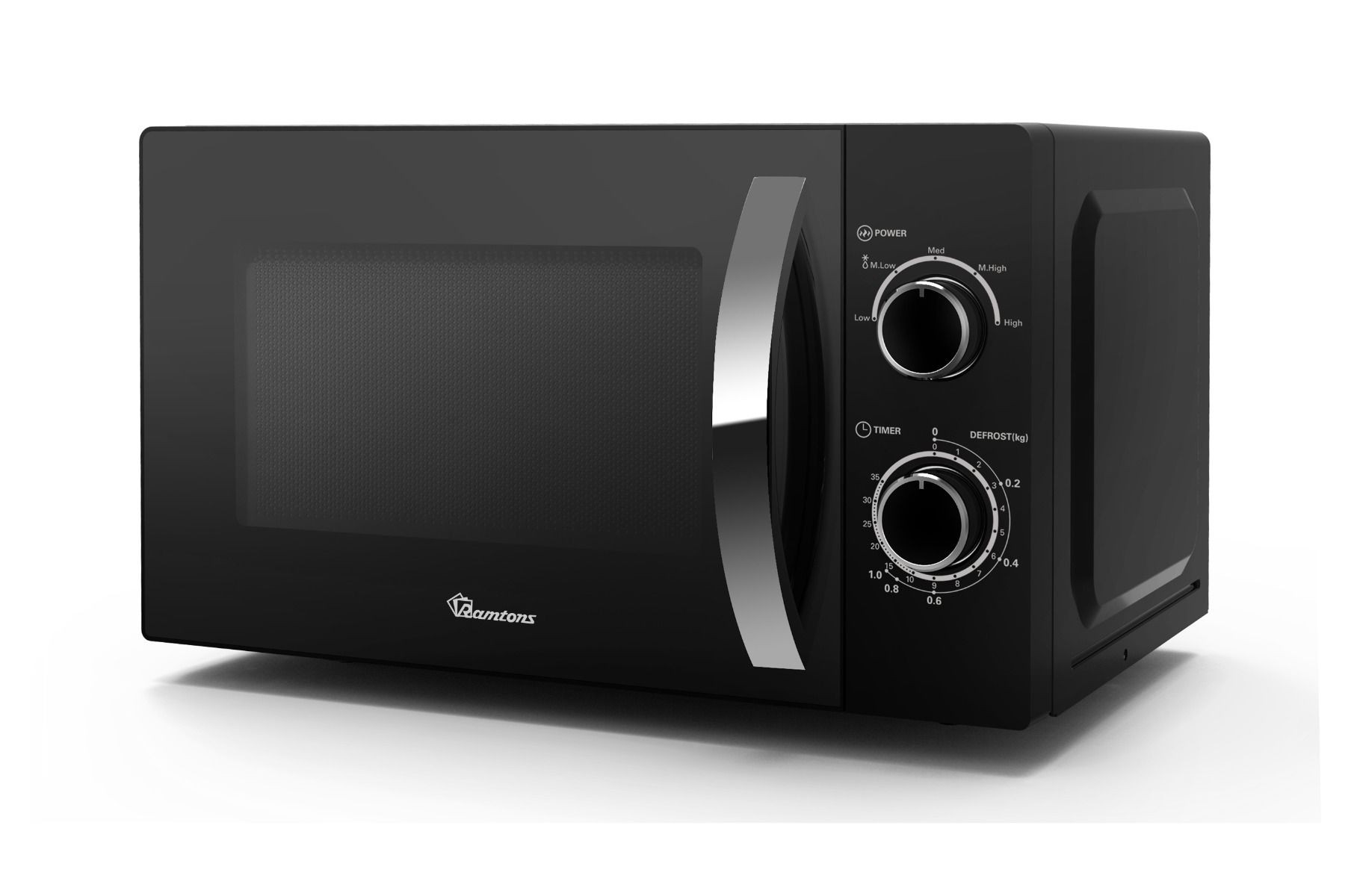 RAMTONS 20L  MANUAL MICROWAVE BLACK- RM/557
