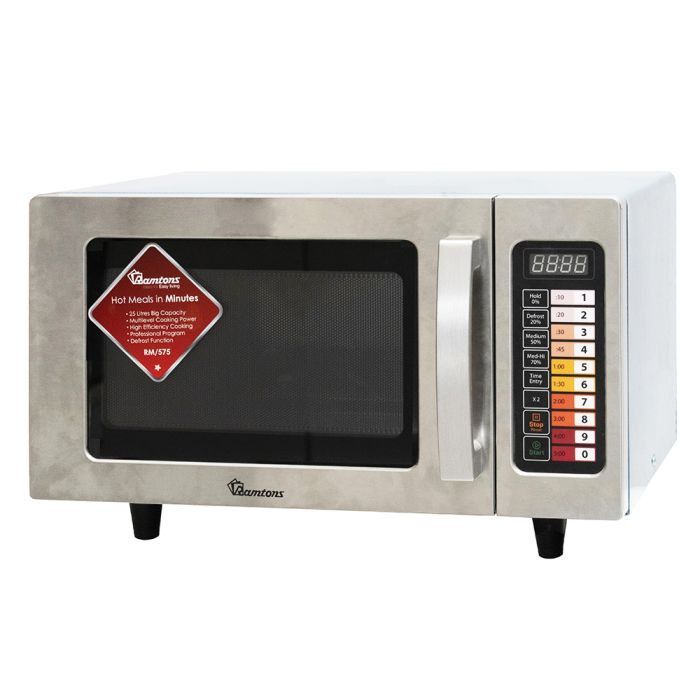 RAMTONS 25L COMMERCIAL MICROWAVE SILVER -RM/575