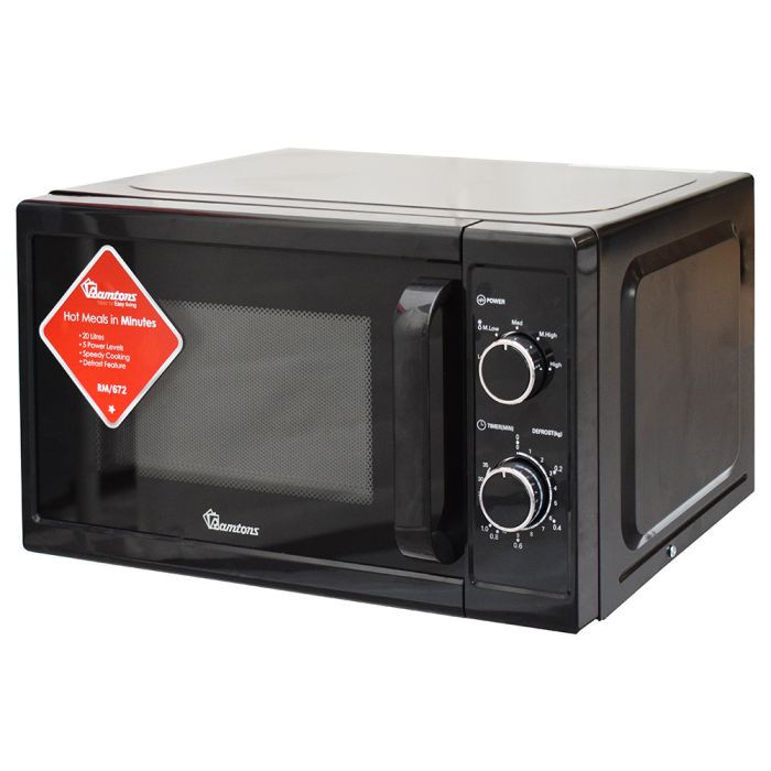 RAMTONS 20L MANUAL MICROWAVE BLACK- RM/672
