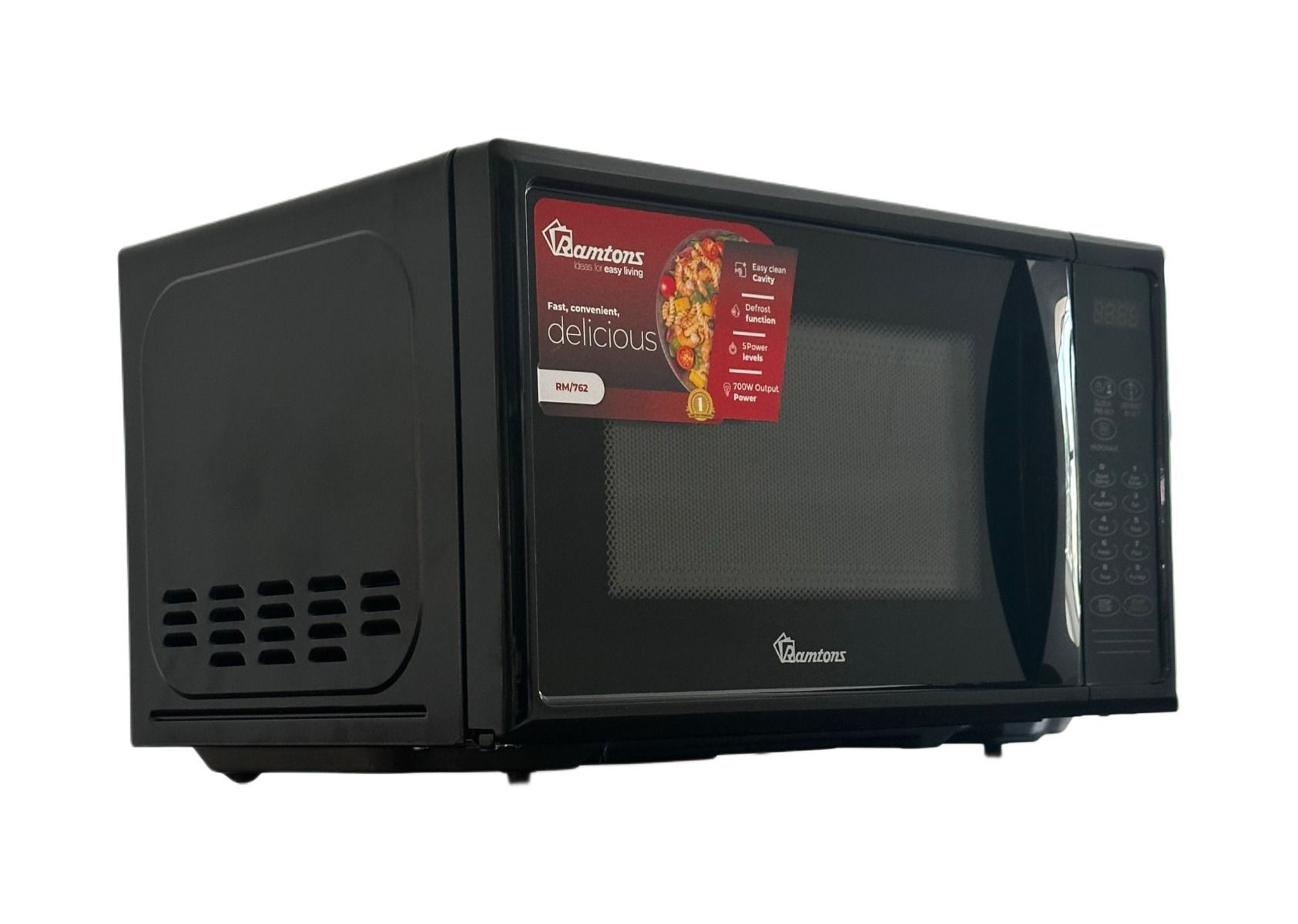 RAMTONS 20L DIGITAL MICROWAVE BLACK - RM/762