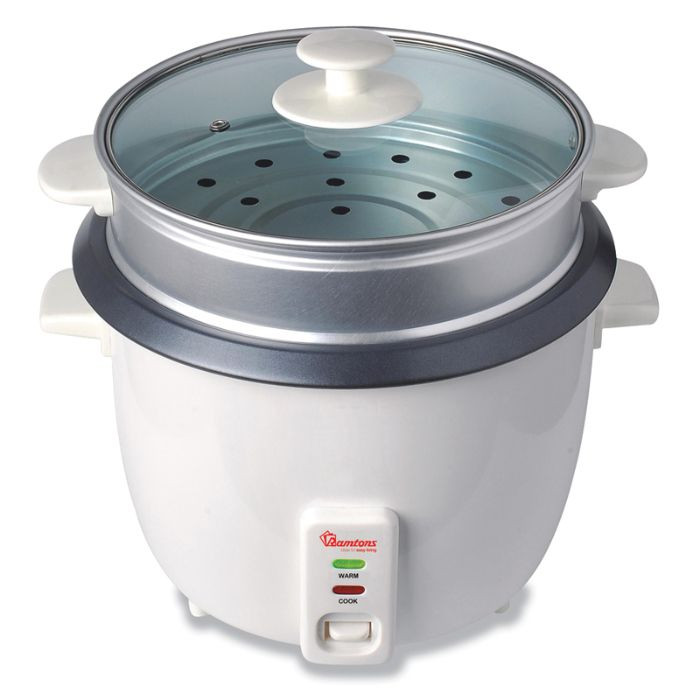 RAMTONS RICE COOKER+STEAMER 1.8 LITERS WHITE- RM/289