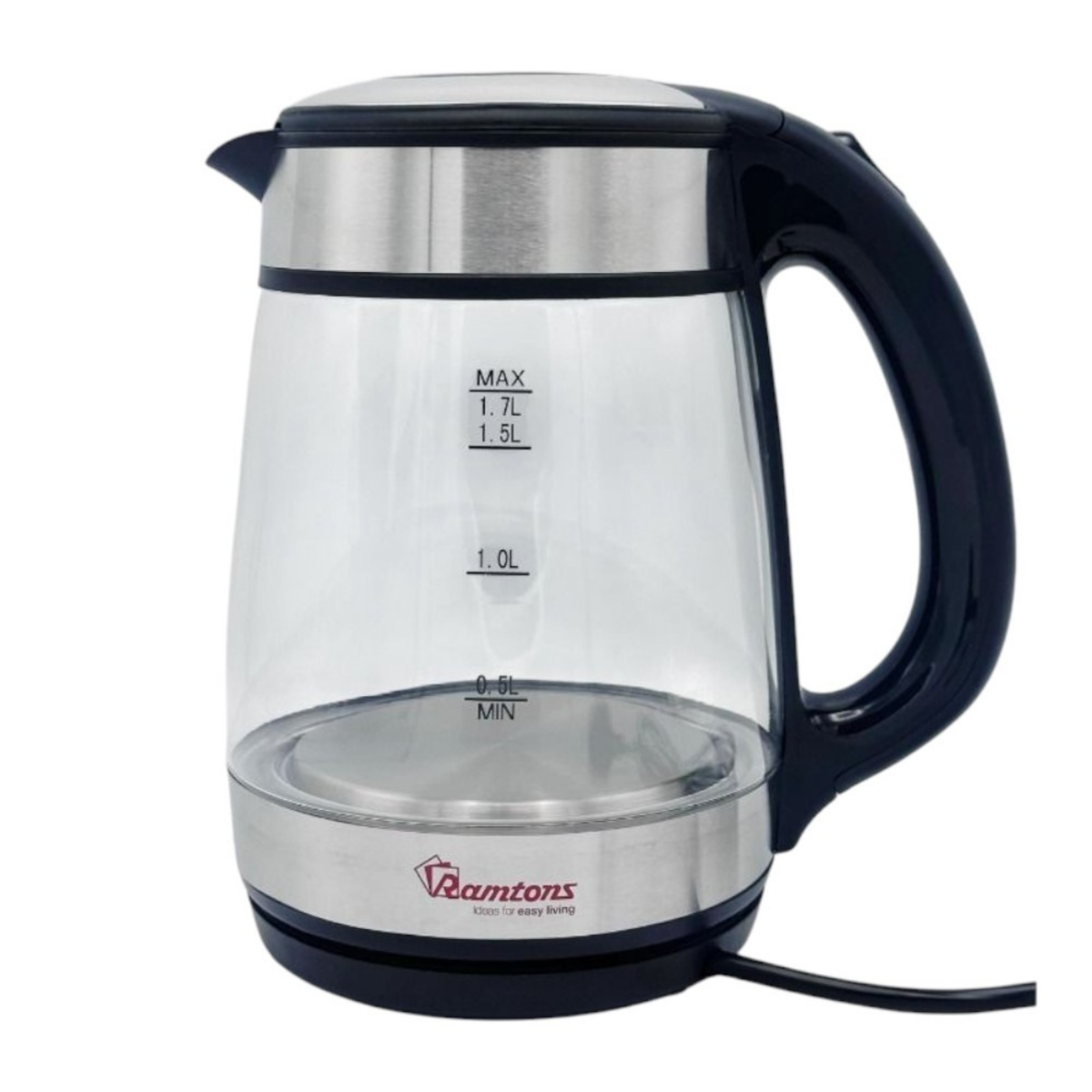 RAMTONS CORDLESS GLASS JUG KETTLE 1.7 LITERS- RM/566
