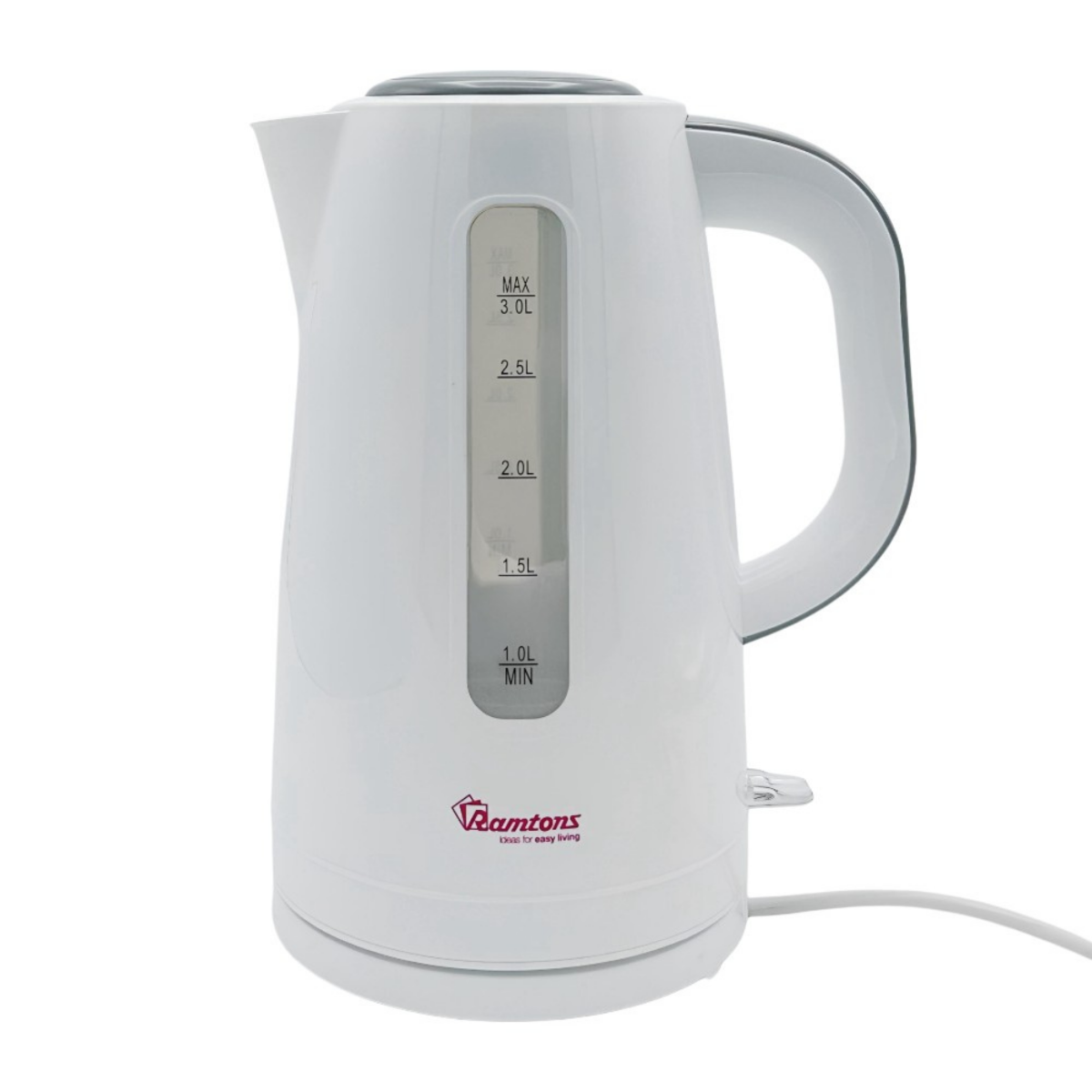 RAMTONS CORDLESS ELECTRIC KETTLE 3 LITRES WHITE- RM/567