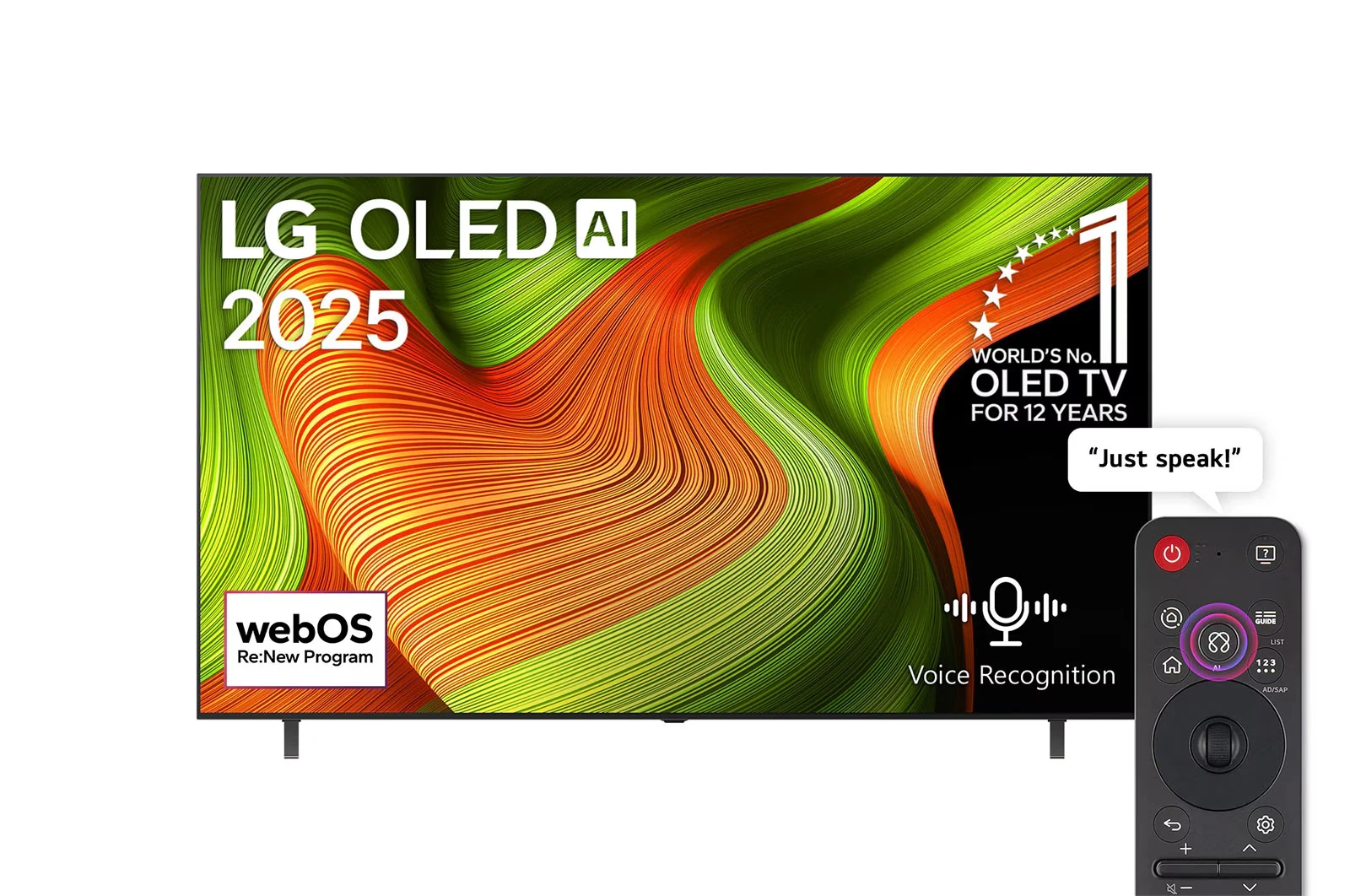 LG 55" OLED55B56LA OLED 4K TV - Dolby Vision, Magic remote, Smart, HDR10, a8 AI Processor Gen2, webOS25