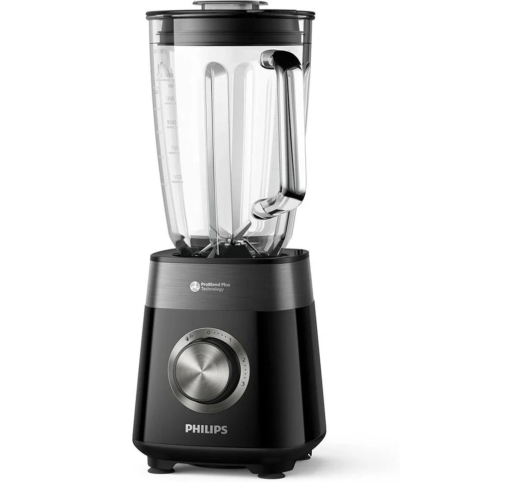 Philips HR3033/00 Blender 5000 Series Glass Jar + Mill & Chopper - 1200W Black