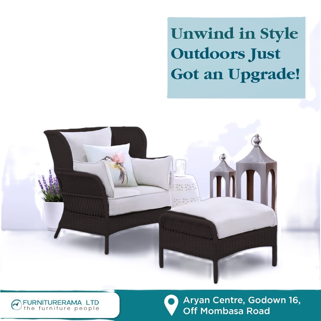 Hampton - Garden / Outdoor / Lounge Chair With Ottoman and Cushions